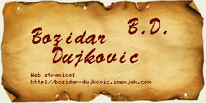 Božidar Dujković vizit kartica